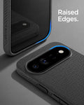 ACS11449 - Pixel 11 Pro XL Liquid Air (Mag Fit) Matte Black close up highlighting the raised edges around the display and camera.