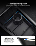 ACP11169 - Tesla Series - Center Console Organizer Lower Tray | TO220LYS in Black showing  seamless integration