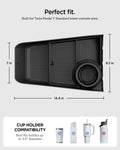ACP11169 - Tesla Series - Center Console Organizer Lower Tray | TO220LYS in Black showing perfect fit