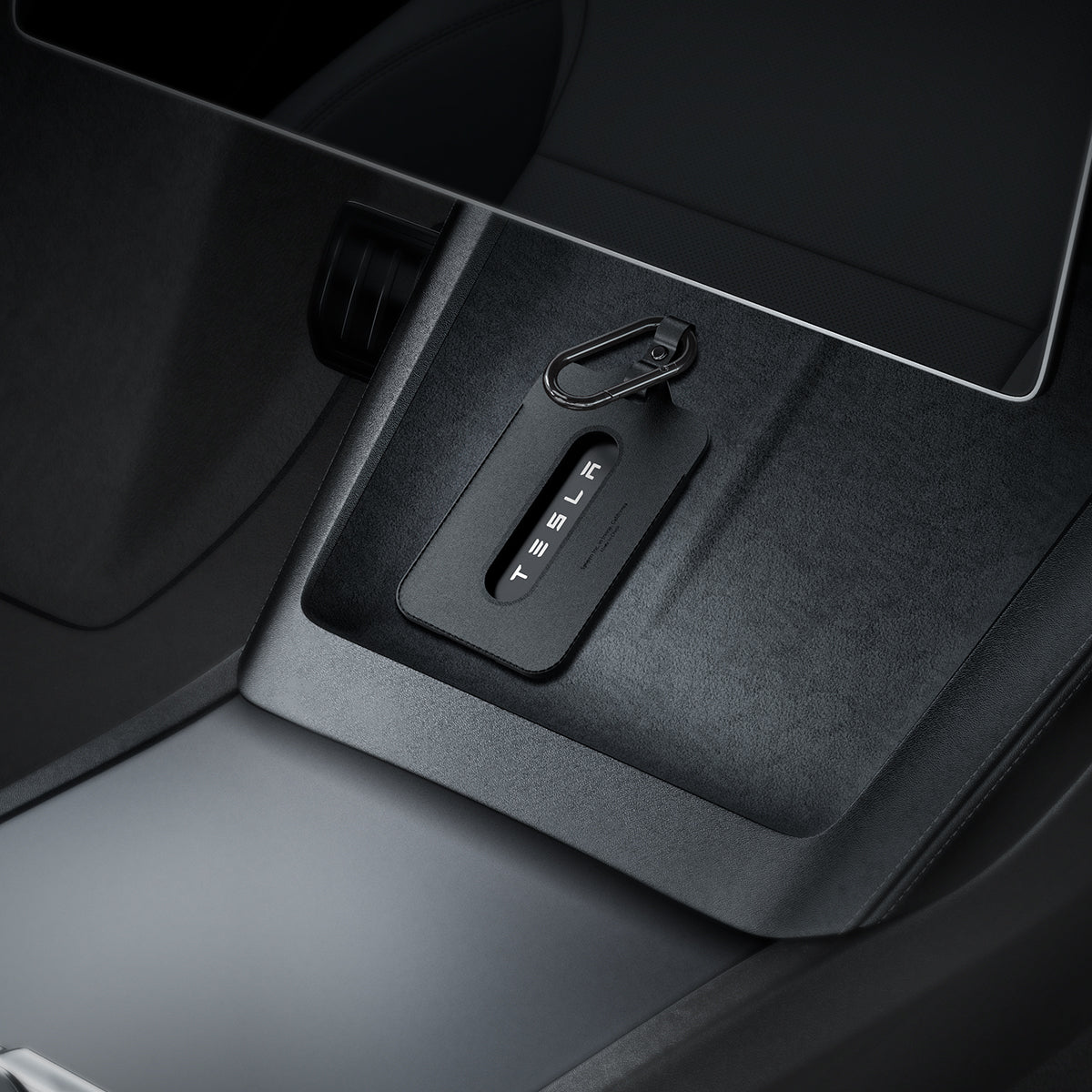 ACP08794 - Tesla AirFit Key Card Holder 2-pack | TO245 showing the key card holder resting in slot of car