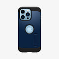 ACS03279 - iPhone 13 Pro Case Tough Armor in navy blue showing the back