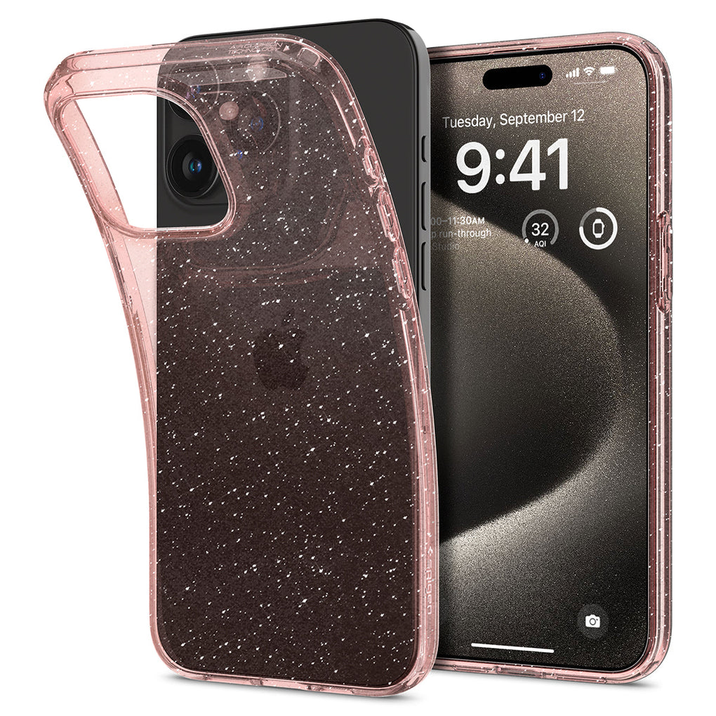 iPhone 15 Pro Max Case Liquid Crystal Glitter