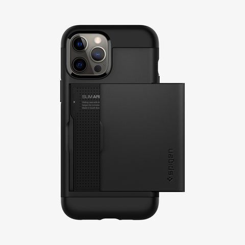 ACS01623 - iPhone 12 Pro Max Case Slim Armor CS in black showing the back