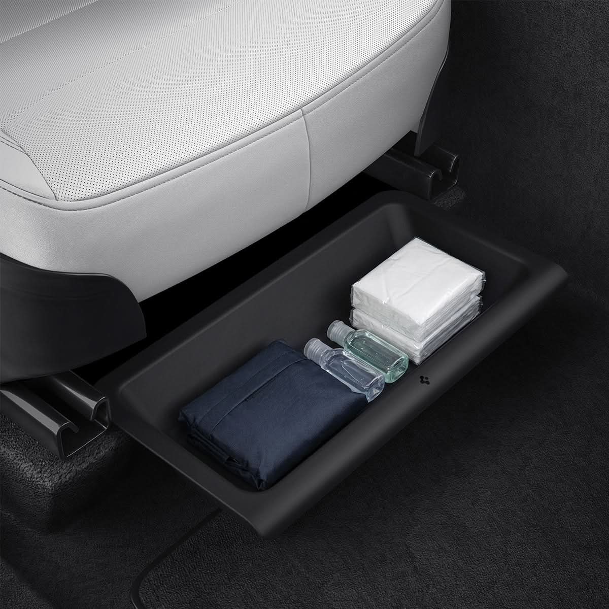 ACP10638 - Model Y Juniper (2025+) 1PK Underseat Organizer Box | TO222J showing storage products
