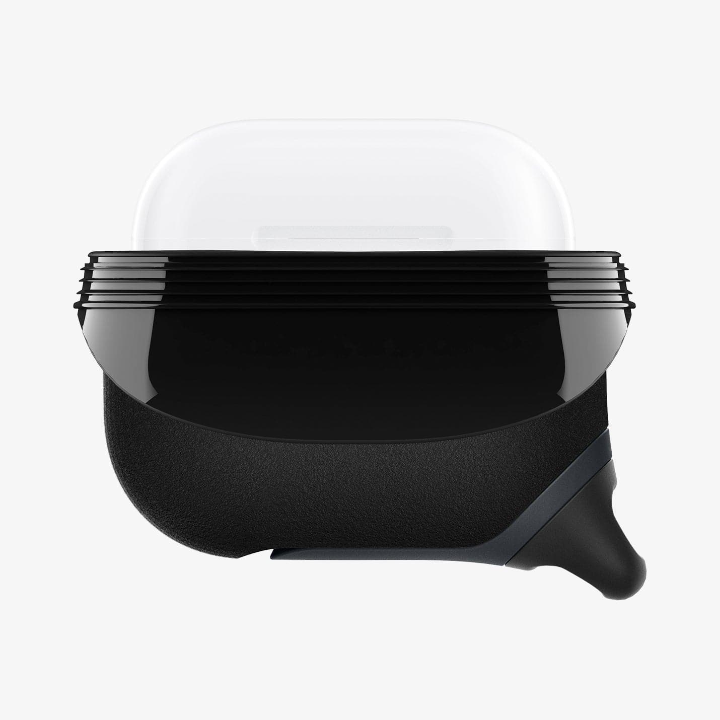 ASD01990 - Apple AirPods 3 Case Slim Armor IP in black showing the front with front flap open