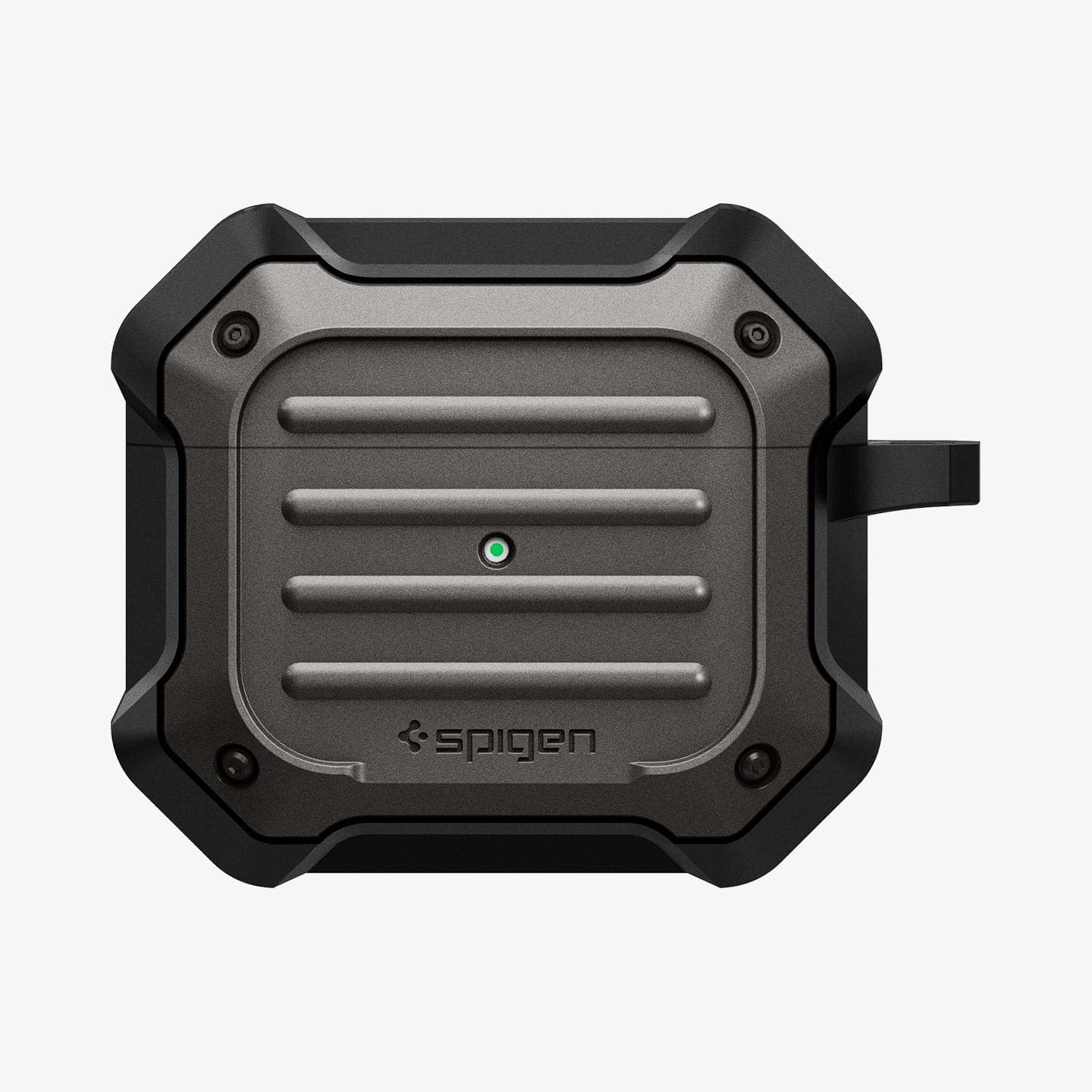ASD01989 - Apple AirPods 3 Case Tough Armor in gunmetal showing the front