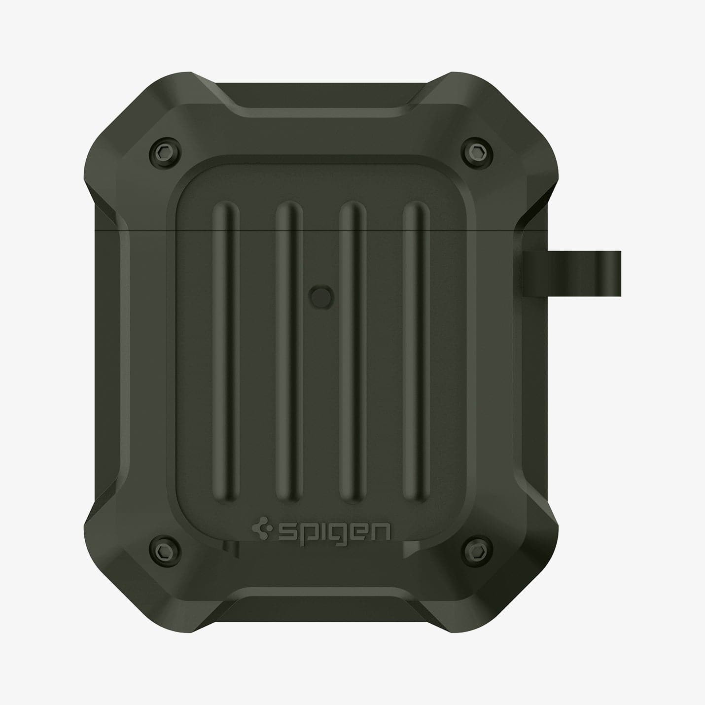 074CS26499 - Apple AirPods 1 / 2 Case Tough Armor in military green showing the front