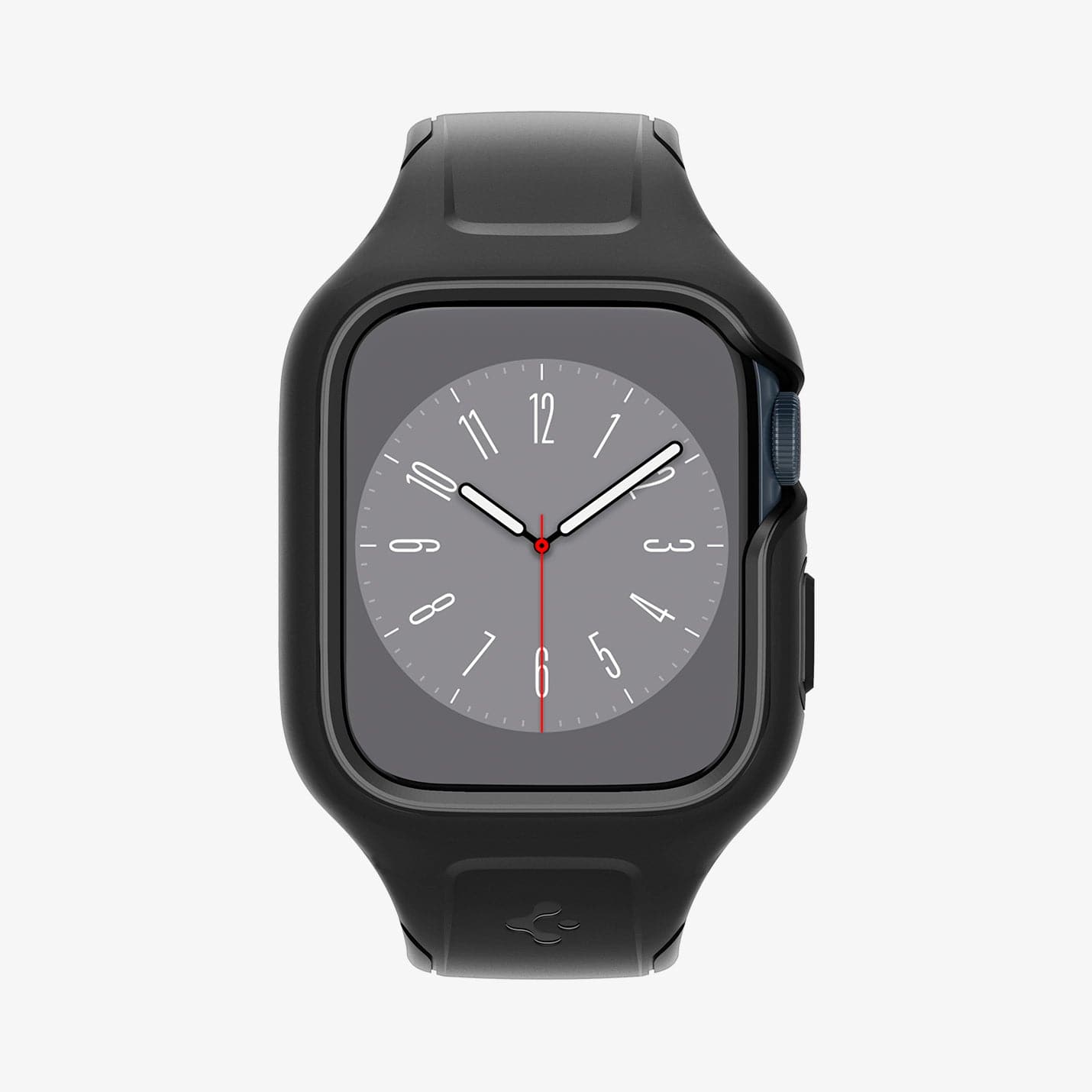 ACS04182 - Apple Watch Series (45mm) Case Liquid Air Pro in black showing the front
