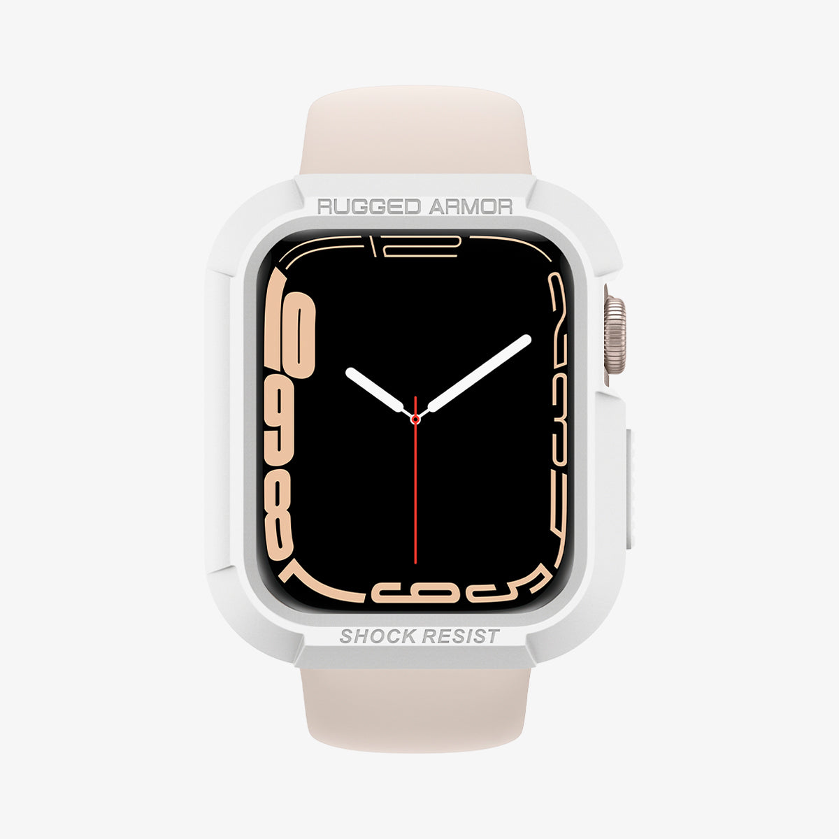 062CS24471 - Apple Watch (45mm) Rugged Armor in White showing the front and partial sides