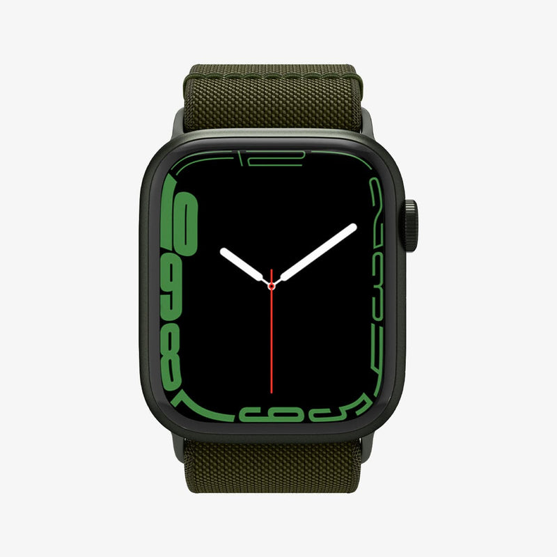 AMP02292 - Apple Watch Series (Apple Watch (41mm)/Apple Watch (38mm)) Watch Band Lite Fit in khaki showing the front
