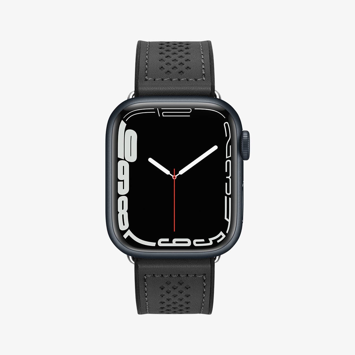 062MP25079 - Apple Watch Series (Apple Watch (49mm)/Apple Watch (45mm)/Apple Watch (42mm)) Watch Band Retro Fit in black showing the front