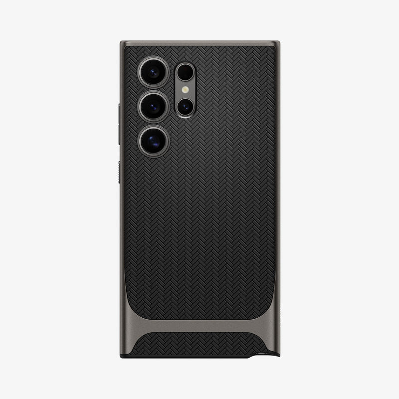ACS07305 - Galaxy S24 Ultra Case Neo Hybrid in Gunmetal showing the back