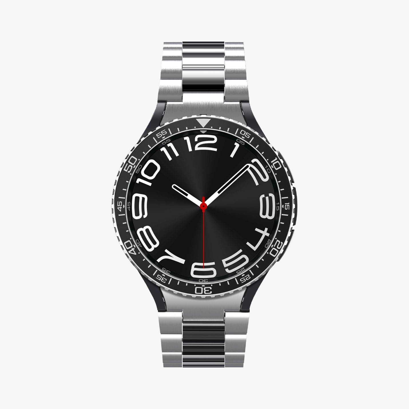 ACS06863 - Galaxy Watch 6 Classic (43mm) Bezel Tune in black showing the front