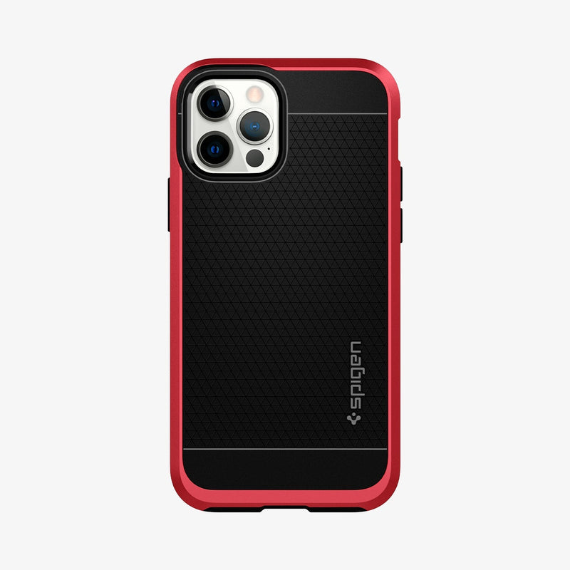 ACS02255 - iPhone 12 / iPhone 12 Pro Case Neo Hybrid in red showing the back