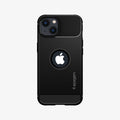 ACS03314 - iPhone 13 Mini Case Rugged Armor in matte black showing the back