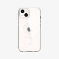 ACS03528 - iPhone 13 Case Ultra Hybrid Mag Safe Compatible in white showing the back