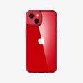 ACS03524 - iPhone 13 Case Ultra Hybrid in red crystal showing the back