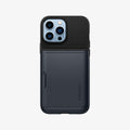 ACS03220 - iPhone 13 Pro Max Case Slim Armor CS in metal slate showing the back