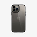 ACS03205 - iPhone 13 Pro Max Case Ultra Hybrid in matte black showing the back