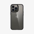 ACS03262 - iPhone 13 Pro Case Ultra Hybrid in matte black showing the back