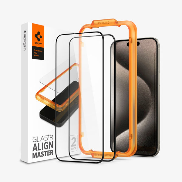 iPhone 15 Series - Alignmaster Full Cover Black