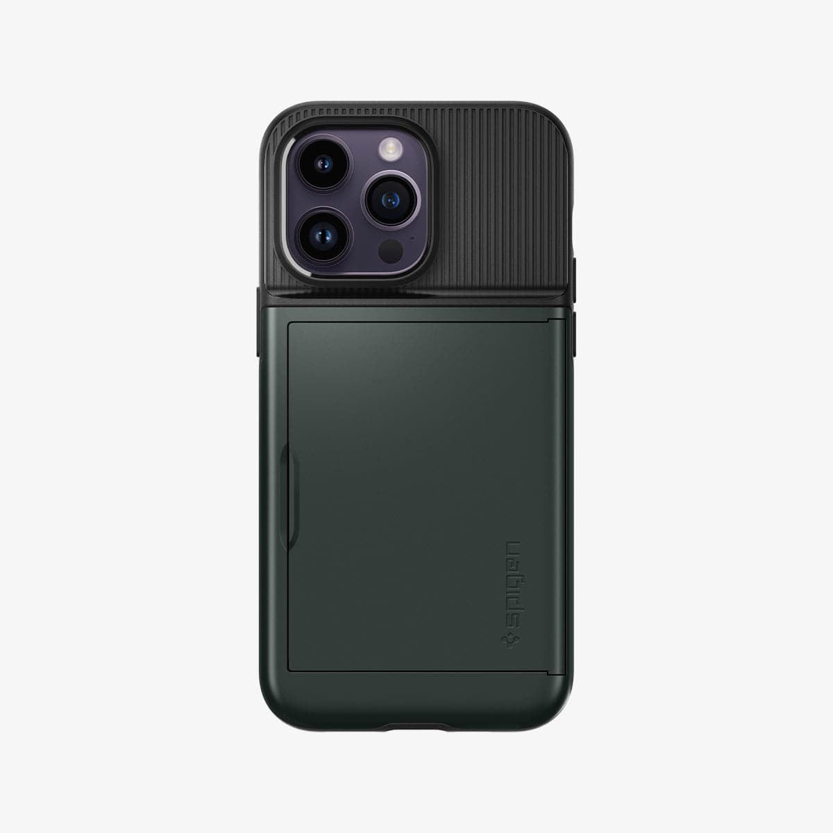 ACS04983 - iPhone 14 Pro Case Slim Armor CS in abyss green showing the back