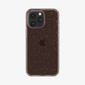 ACS06560 - iPhone 15 Pro Max Case Liquid Crystal Glitter in rose quartz showing the back
