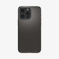 ACS06545 - iPhone 15 Pro Max Case Thin Fit in gunmetal showing the back