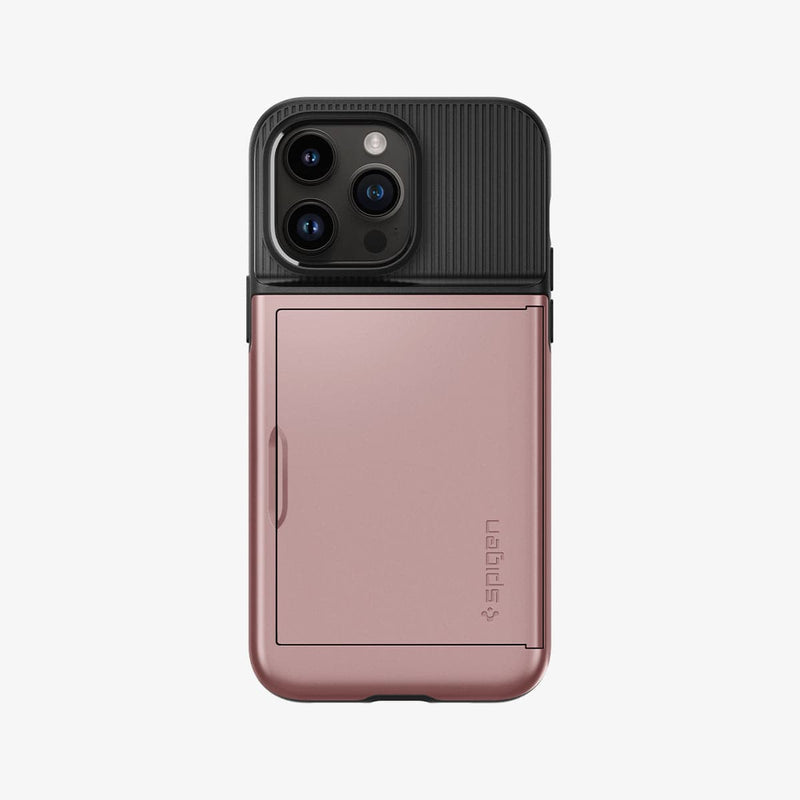 ACS04836 - iPhone 14 Pro Max Case Slim Armor CS in rose gold showing the back