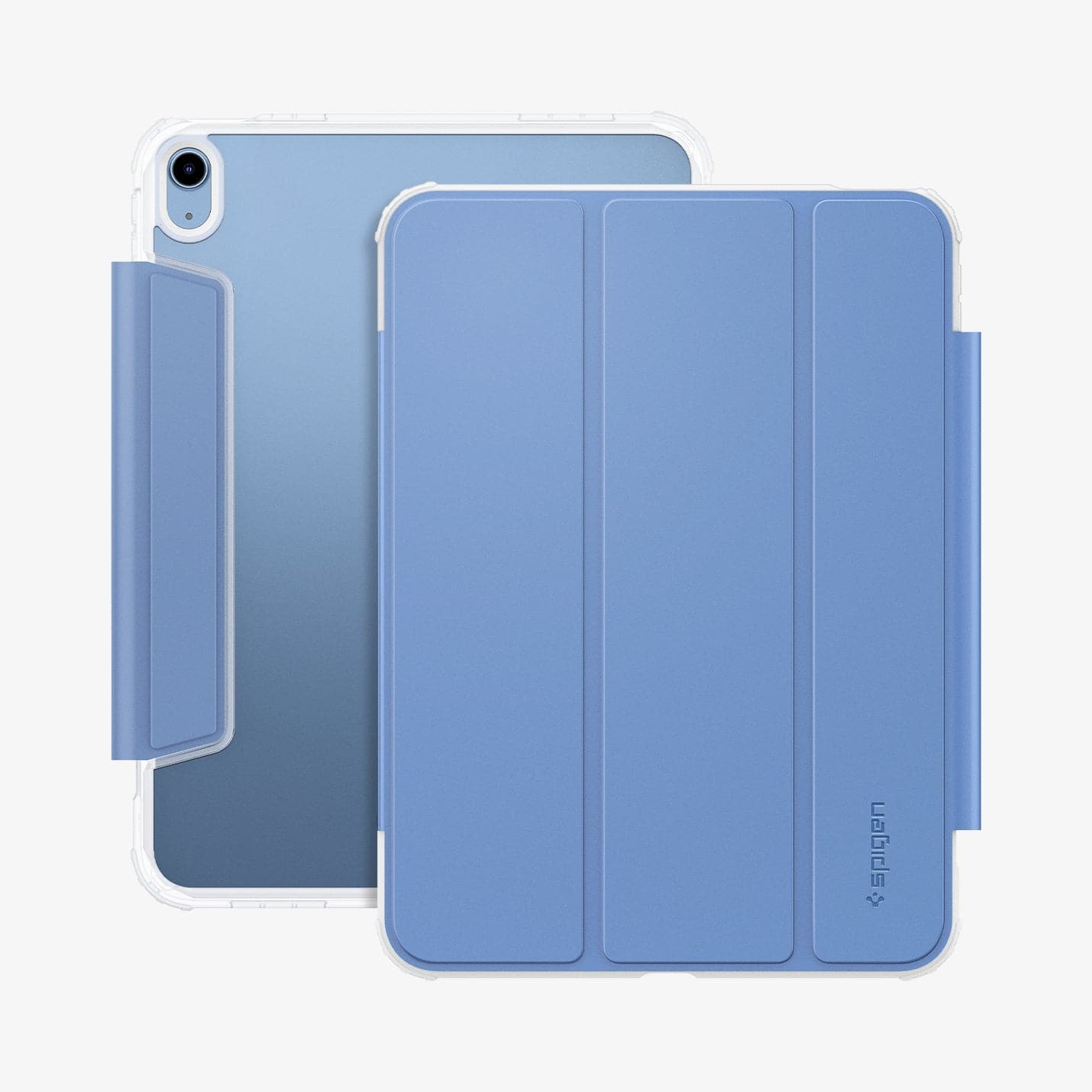 ACS05940 - iPad 10.9" Case Ultra Hybrid Pro in cornflower blue showing the front and back