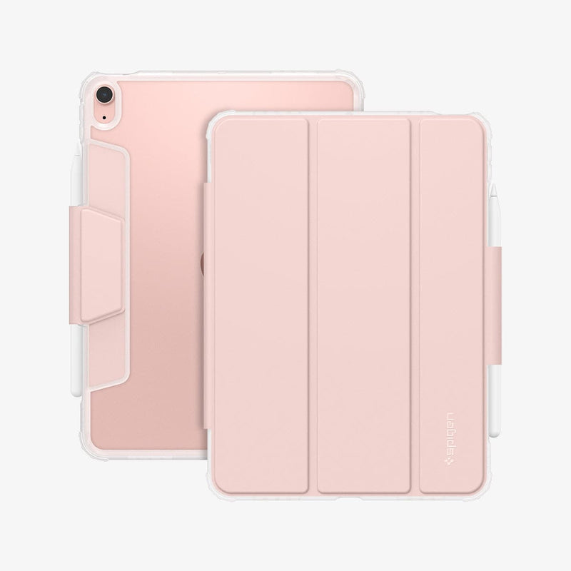 ACS02699 - iPad Air 10.9" (2022 / 2020) Case Ultra Hybrid Pro in rose gold showing the front and back