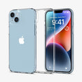 ACS05033 - iPhone 14 Case Liquid Crystal in crystal clear showing the back, inside and front