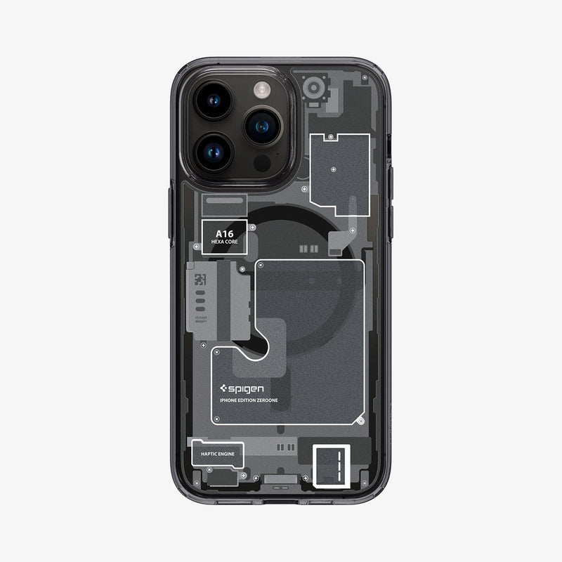 ACS05540 - iPhone 14 Pro Case Ultra Hybrid Zero One (MagFit) showing the back