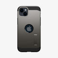 ACS05061 - iPhone 14 Case Tough Armor (MagFit) in gunmetal showing the back