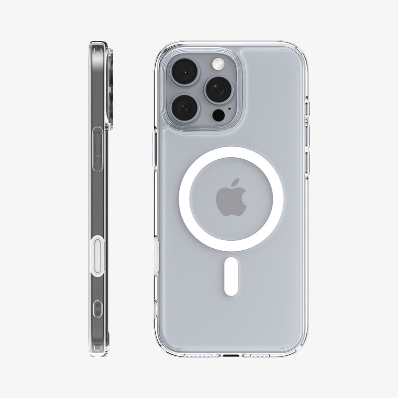 ACS08512 - iPhone 16 Pro Case Ultra Hybrid T (MagFit) in White showing the back