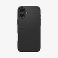 ACS08194 - iPhone 16 Case Liquid Air in Matte Black showing the back