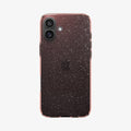 ACS08193 - iPhone 16 Case Liquid Crystal Glitter in Rose Quartz showing the back