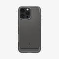 ACS07987 - iPhone 16 Pro Max Case Rugged Armor (MagFit) in Gray showing the back