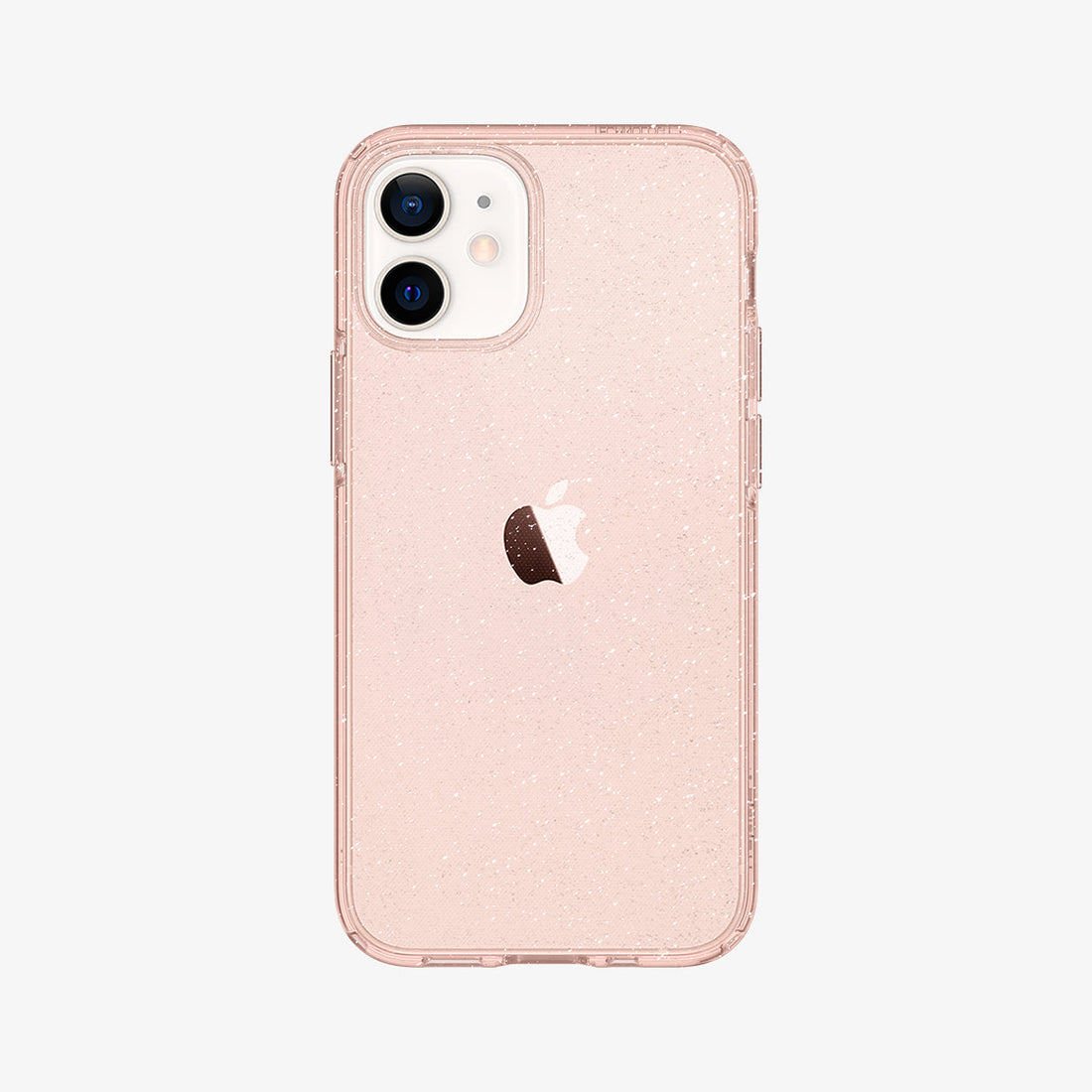 ACS01699 - iPhone 12 Pro / 12 Case Liquid Crystal Glitter in rose quartz showing the back