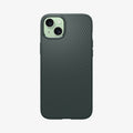 ACS06792 - iPhone 15 Case Liquid Air in abyss green showing the back