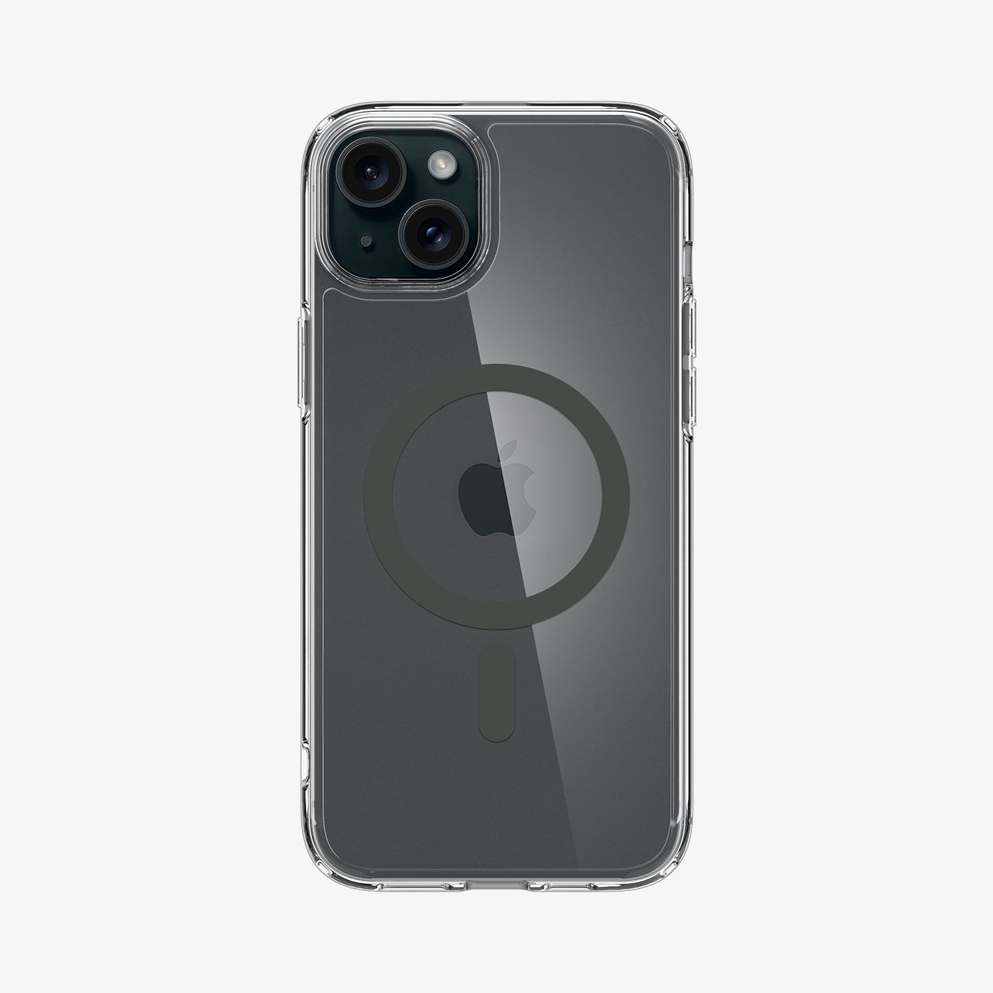 ACS06662 - iPhone 15 Plus Case Ultra Hybrid (MagFit) in graphite showing the back