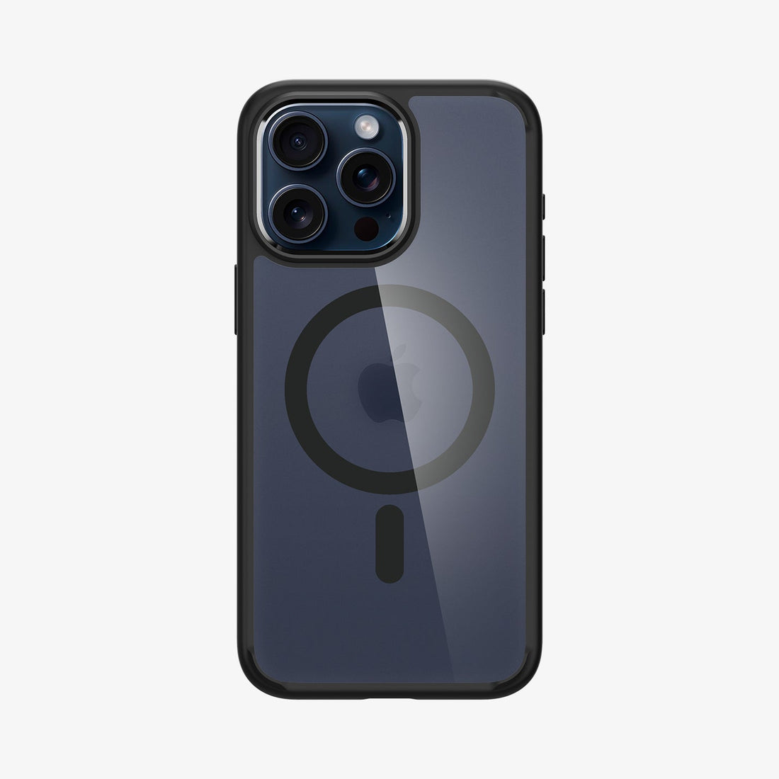 ACS06581 - iPhone 15 Pro Max Case Ultra Hybrid (MagFit) in frost black showing the back