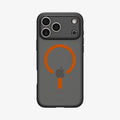 ACS10480 - iPhone 17 Pro Max Ultra Hybrid (MagFit) in Frost Black Orange showing the back