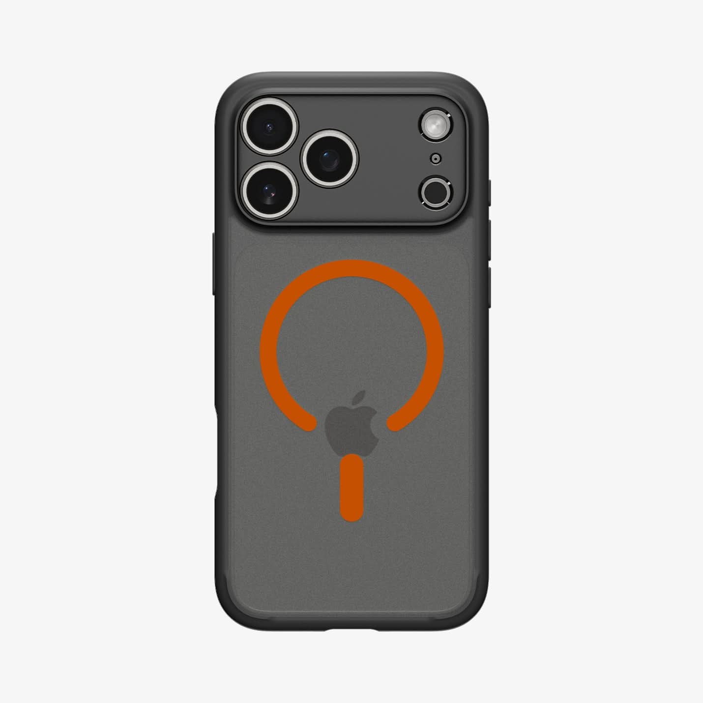 ACS10480 - iPhone 17 Pro Max Ultra Hybrid (MagFit) in Frost Black Orange showing the back