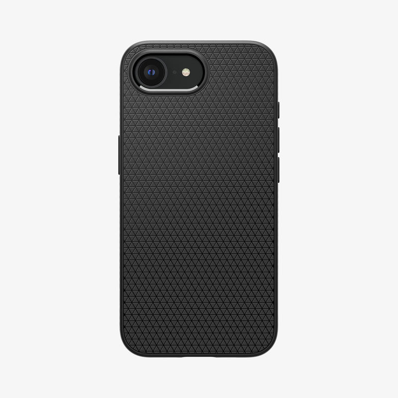 ACS09151 - iPhone 16e Case Liquid Air (MagFit) in Matte Black showing the back