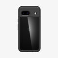ACS07262 - Pixel 8a Case Ultra Hybrid in Matte Black showing the back