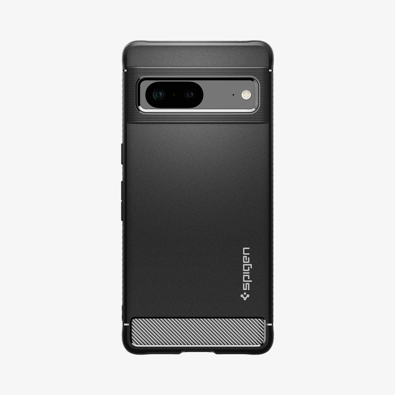 ACS04698 - Pixel 7 Case Rugged Armor in matte black showing the back