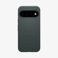ACS11853 - Pixel 11 Liquid Air (Mag Fit) Abyss Green case featuring a geometric textured pattern, raised camera surround, and precise camera cutout.