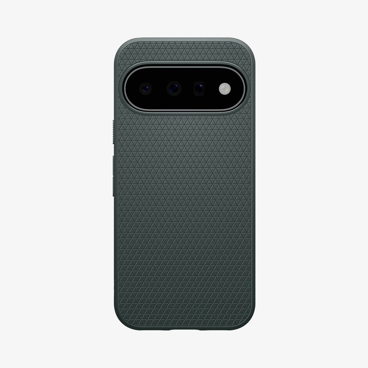 ACS11853 - Pixel 11 Liquid Air (Mag Fit) Abyss Green case featuring a geometric textured pattern, raised camera surround, and precise camera cutout.