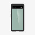ACS04478 - Pixel 6a Case Ultra Hybrid in matte black showing the back